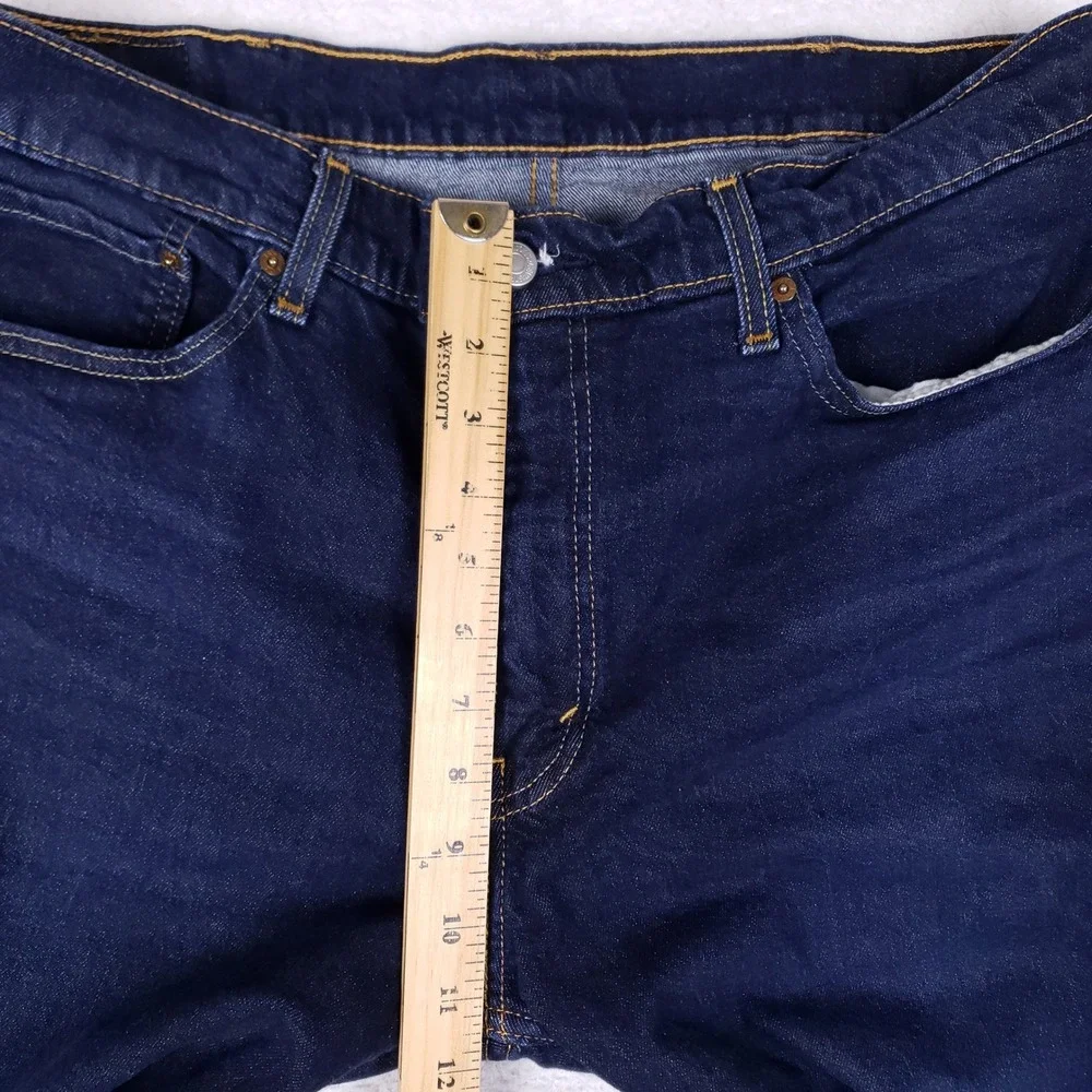 Levis 511 Slim Fit Jeans Mens 35x27 Dark Wash Blue‎ Stretch Denim Indigo